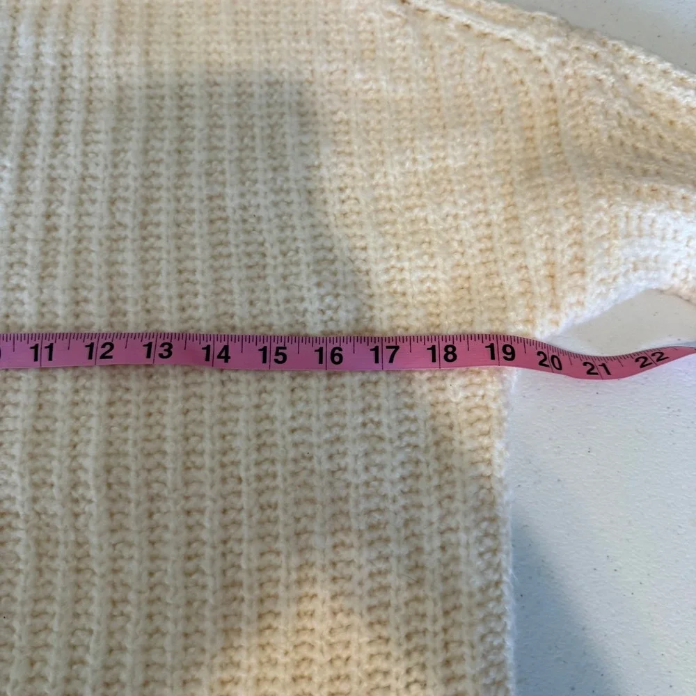 Abercrombie & Fitch Womens Colorblock Turtleneck Sweater Cream‎ Beige SmallNWT